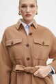 Вовняна куртка-сорочка Twinset коричневий 242TP2060
