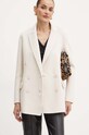 Vunena jakna Twinset bež 242TP2063