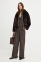Γιλέκο από μείγμα μαλλιού Marella 2423156012200 καφέ AW24