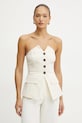 Marella tricou din amestec de lana uni bej 2423166012200