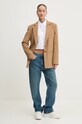 Blazer s příměsí vlny HUGO 50525868 hnědá AW24