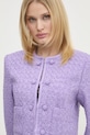 Rotate sacou din lana violet 113086364
