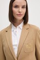 Blazer s příměsí vlny Tommy Hilfiger béžová WW0WW42997