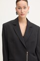 Пиджак с примесью шерсти MSGM чёрный 3742MDG11.247810