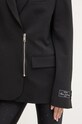 Пиджак с примесью шерсти MSGM 3742MDG11.247810 чёрный