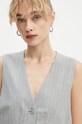 Жилетка с примесью шерсти Moschino Jeans серый 1001.8725