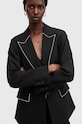 AllSaints marynarka z domieszką wełny ATLAS KRYS BLAZER W005QB czarny AW24