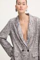 Never Fully Dressed marynarka Gunmetal Sequin 54 Blazer szary NFDOU362