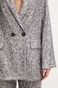 Sako Never Fully Dressed Gunmetal Sequin 54 Blazer NFDOU362 sivá