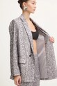 Never Fully Dressed marynarka Gunmetal Sequin 54 Blazer NFDOU362