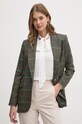 Vlnené sako La Petite Française PFVANITEUSE zelená PFVANITEUSE