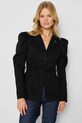 Bavlněné sako Bizuu DICTINI pletenina černá DICTINI.CZARNY.AW24