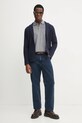 Blazer s příměsí vlny United Colors of Benetton 10C1U601E námořnická modř AW24