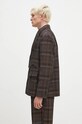Vlnené sako Andersson Bell Soe Check Wrap Double Breasted Jacket awa628m hnedá AW24