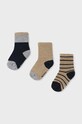 Дитячі шкарпетки Mayoral 3-pack короткі шкарпетки бежевий 10757.3B.Skarpetki.9BYH