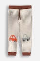 Coccodrillo pantaloni de trening din bumbac pentru copii bumbac maro ZC4122101MBN