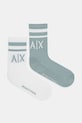 Ponožky Armani Exchange 2-pak dlhé ponožky tyrkysová 943030.CC650