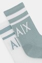 Ponožky Armani Exchange 2-pak 943030.CC650 tyrkysová SS25