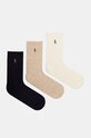 Polo Ralph Lauren socks 3-pack ankle socks beige 455955241