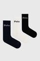 Ponožky Polo Ralph Lauren 3-pack dlouhé ponožky černá 455955243