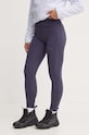 Jack Wolfskin legginsy sportowe Klintal z elastanem granatowy 1508901