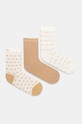 Ponožky Guess 3-pak dlhé ponožky béžová O4BG03.KCJ20