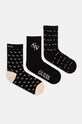 Nogavice Guess 3-pack Visoke nogavice črna O4BG03.KCJ20