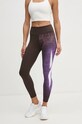 Tréningové legíny Reebok LUX Collection s elastanom hnedá 100205574