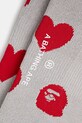 Ponožky A Bathing Ape I Love Bape Monogram 1K80284001 šedá AW24