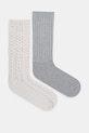 Ponožky Hollister Co. 2-pak dlhé ponožky sivá KI354.4035.112