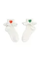 Mini Rodini gyerek zokni Hearts fehér