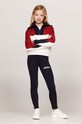 Detské legíny Tommy Hilfiger VARSITY FITTED LEGGING s elastanom tmavomodrá KG0KG08082.9BYH.86.122