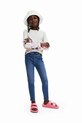 Desigual leggins copii tricotaj albastru 24WGKD01