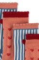 Konges Sløjd skarpetki dziecięce JAQUARD SOCKS 2-pack KS101361 czerwony AW24