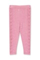 Konges Sløjd leggins copii CABBY KNIT PANTS bumbac roz KS101447