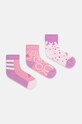 adidas Performance skarpety dziecięce KIDS GRF 3PP 3-pack skarpetki krótkie różowy IY2673