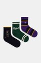 Дитячі шкарпетки Polo Ralph Lauren 3-pack довгі шкарпетки фіолетовий 446958815001