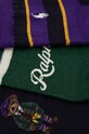 Otroške nogavice Polo Ralph Lauren 3-pack 446958815001 vijolična AW24
