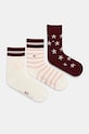 Detské ponožky Tommy Hilfiger 3-pak dlhé ponožky burgundské 701229875.G.9BYH
