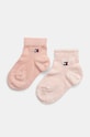 Detské ponožky Tommy Hilfiger 2-pak melanž ružová 701229880.G.9BYH