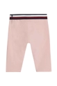 Tommy Hilfiger legginsy niemowlęce FLAG KN0KN01948.9BYH różowy AW24