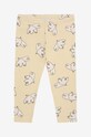 Bobo Choses legginsy niemowlęce Freedom Bird wzorzyste żółty 224AB050