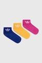 adidas Originals sosete copii KIDS ANKLE SOCK 3-pack sosete lungi galben IY6696