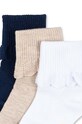 Konges Sløjd skarpetki dziecięce 3 PACK FRILL SOCKS 3-pack KS101369 granatowy AW24