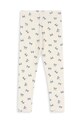 Konges Sløjd leggins din bumbac pentru copii MINNIE PANTS GOTS KS102058 alb AW24