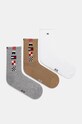 Tommy Hilfiger skarpetki dziecięce 3-pack skarpetki długie brązowy 701229870.9BYH