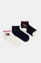 Čarapice za bebe Tommy Hilfiger 3-pack visoke čarape mornarsko plava 701229881.9BYH