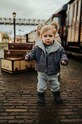 Dětské bavlněné legíny Donsje Luca Trousers pletenina modrá 4090300.