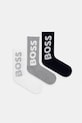 BOSS skarpety męskie 3P QS Rib Logo CC 3-pack szary 50524259