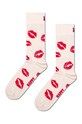 Ponožky Happy Socks Kisses Sock dlouhé ponožky bílá P001527